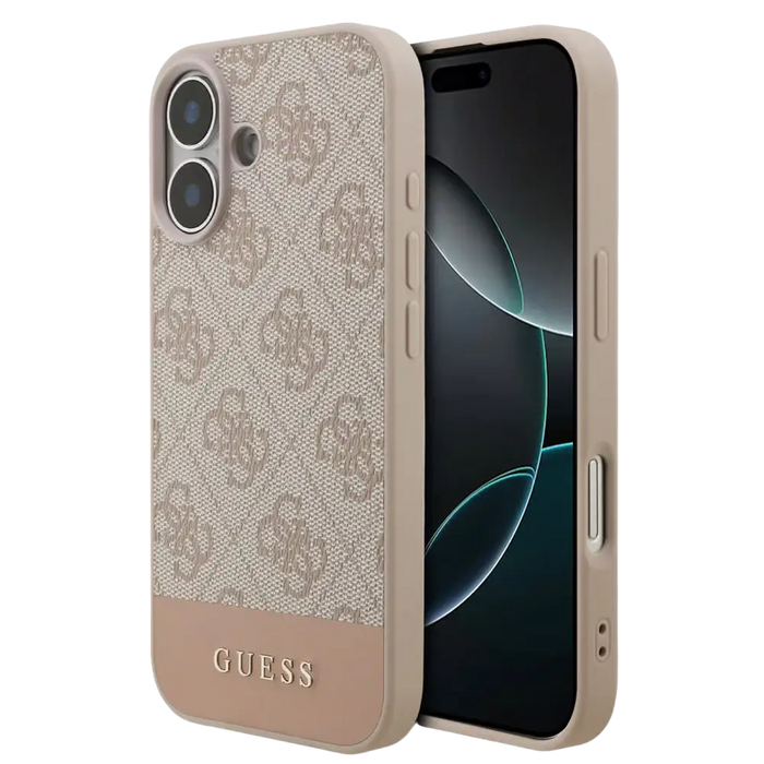 Guess PU 4G Stripe Hoesje – iPhone 17 – Roze