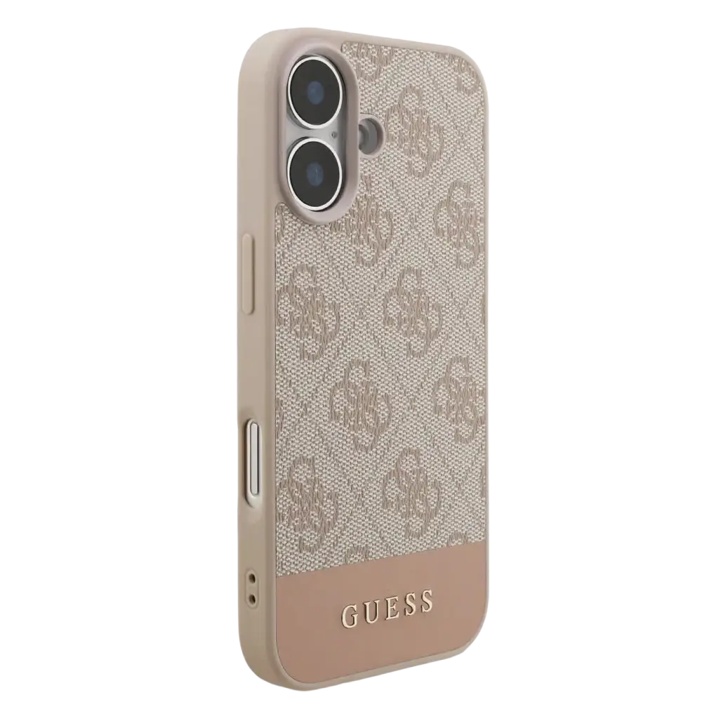 Guess PU 4G Stripe Hoesje – iPhone 17 Roze - Back cover