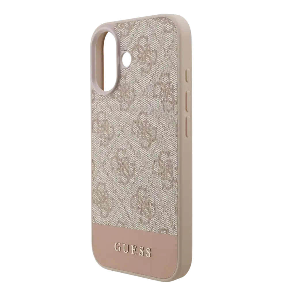 Guess PU 4G Stripe Hoesje – iPhone 17 Roze - Back cover