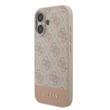 Guess PU 4G Stripe Hoesje – iPhone 17 Roze - Back cover