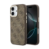 Guess PU Leather 4G Gold Frame MagSafe Hoesje – iPhone 17 Bruin - Back cover