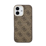 Guess PU Leather 4G Gold Frame MagSafe Hoesje – iPhone 17 Bruin - Back cover