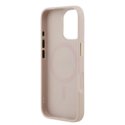 Guess PU Leather 4G Gold Frame MagSafe Hoesje – iPhone 17 Roze - Back cover