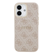 Guess PU Leather 4G Gold Frame MagSafe Hoesje – iPhone 17 Roze - Back cover