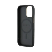 Guess PU Leather 4G Gold Frame MagSafe Hoesje – iPhone 17 Zwart - Back cover