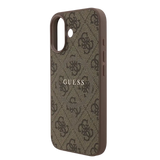 Guess PU Leather 4G MagSafe Hoesje voor iPhone 17 – Bruin - Telefoonhoesje