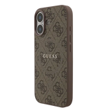 Guess PU Leather 4G MagSafe Hoesje voor iPhone 17 – Bruin - Telefoonhoesje