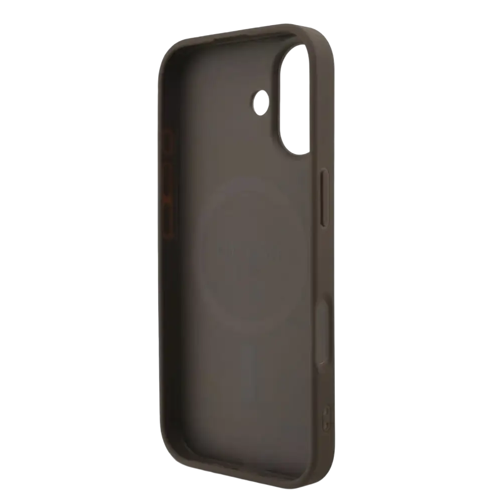 Guess PU Leather 4G MagSafe Hoesje voor iPhone 17 – Bruin - Telefoonhoesje