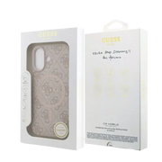 Guess PU Leather 4G MagSafe Hoesje voor iPhone 17 – Roze - Telefoonhoesje