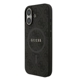 Guess PU Leather 4G MagSafe Hoesje voor iPhone 17 – Zwart - Telefoonhoesje