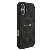 Guess PU Leather 4G MagSafe Hoesje voor iPhone 17 – Zwart - Telefoonhoesje