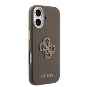 Guess PU Resin Logo Hoesje – iPhone 17 Bruin - Back cover