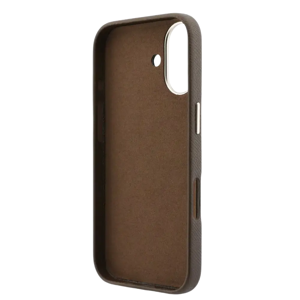 Guess PU Resin Logo Hoesje – iPhone 17 Bruin - Back cover