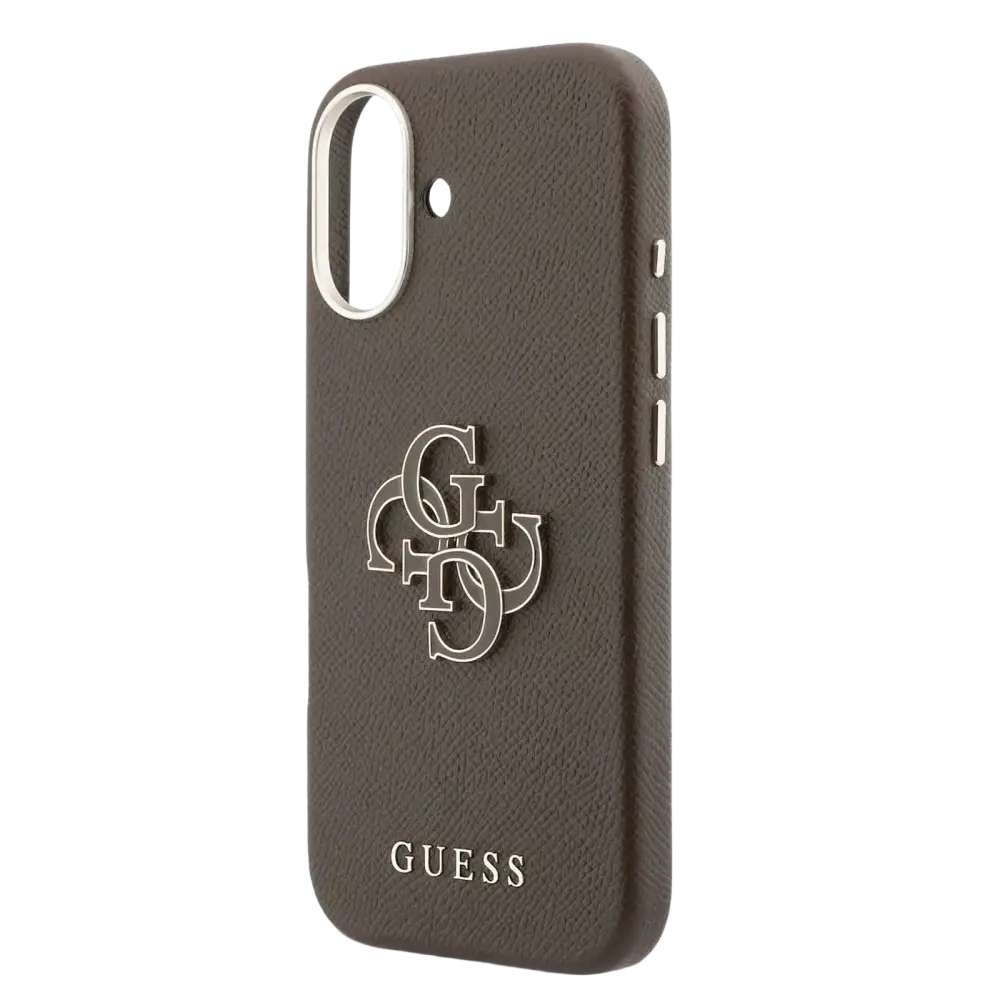 Guess PU Resin Logo Hoesje – iPhone 17 Bruin - Back cover