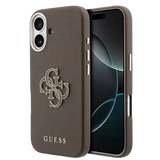 Guess PU Resin Logo Hoesje – iPhone 17 Bruin - Back cover