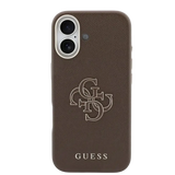 Guess PU Resin Logo Hoesje – iPhone 17 Bruin - Back cover