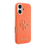 Guess PU Resin Logo Hoesje – iPhone 17 Oranje - Back cover