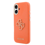 Guess PU Resin Logo Hoesje – iPhone 17 Oranje - Back cover