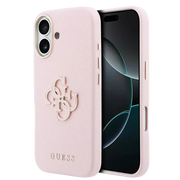 Guess PU Resin Logo Hoesje – iPhone 17 Roze - Back cover