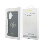 Guess PU Resin Logo Hoesje – iPhone 17 Zwart - Back cover