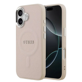 Guess PU Saffiano MagSafe Hoesje – iPhone 17 Roze - Back cover