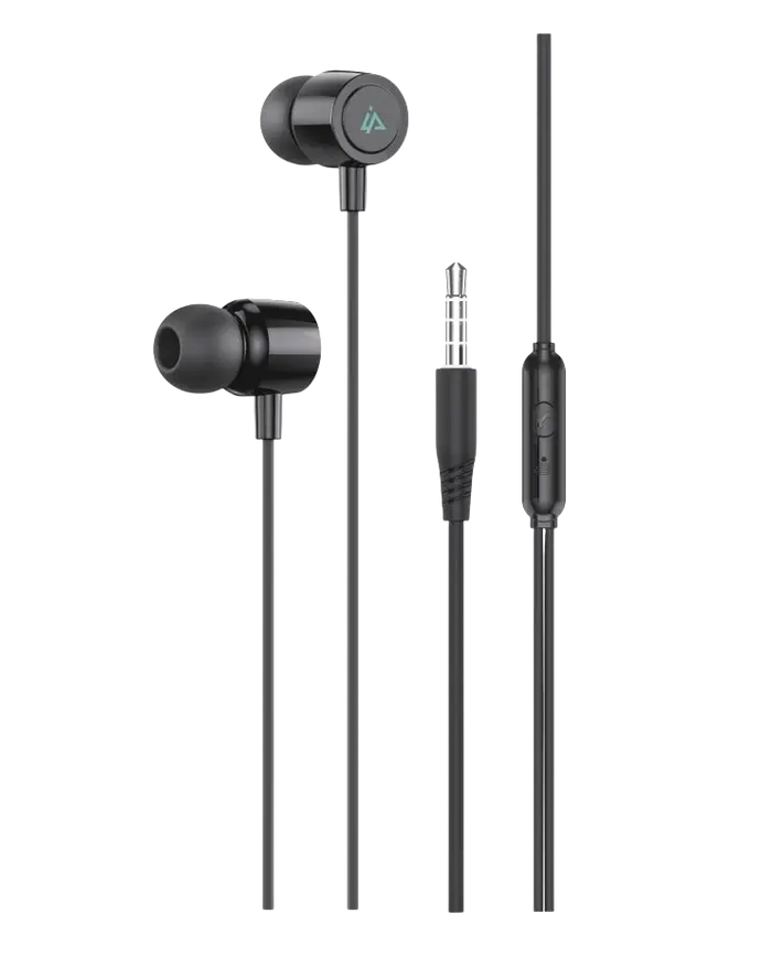 iPeax Bedrade 3,5mm Oordopjes – Zwart