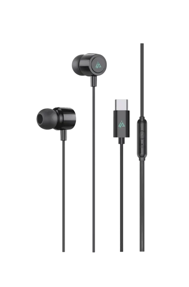 iPeax Bedrade USB-C Oordopjes – Zwart