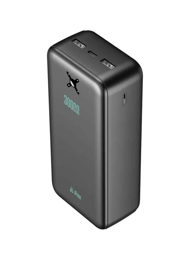 iPeax Dual USB-A Powerbank 30.000 mAh - Krachtige Oplader voor Onderweg
