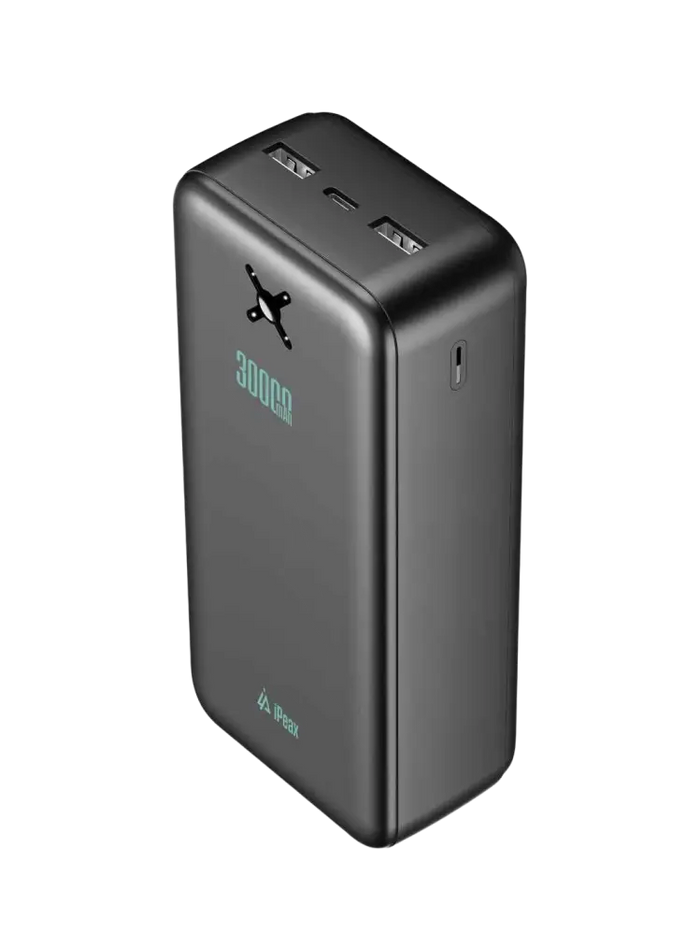 iPeax Dual USB-A Powerbank 30.000 mAh - Krachtige Oplader voor Onderweg