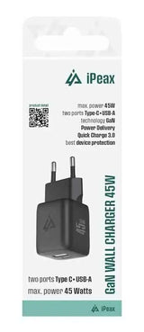 iPeax GaN USB-C Wandoplader - Razendsnel en Efficiënt Opladen in Stijl