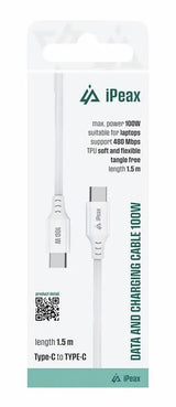 iPeax USB-C Laadkabel 100W – Sneller Opladen met 1,5 Meter Kwaliteit