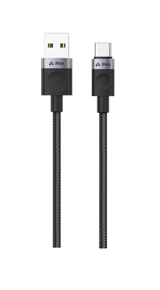iPeax USB-C naar USB-A Kabel – 1,5 Meter – Zwart voor Onverstoord Opladen