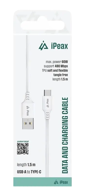iPeax USB-C naar USB-A Kabel - Verbeter uw Connectiviteit met 1,5 Meter Lengte