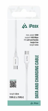 iPeax USB-C naar Kabel – 1 Meter Altijd Beschikbaar Flexibel