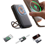 Joyroom Magnetische Powerbank 10.000 mAh 22,5W met ingebouwde kabel