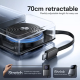 Joyroom Powerbank 10.000 mAh met Oprolbare USB-C Kabel – Zwart