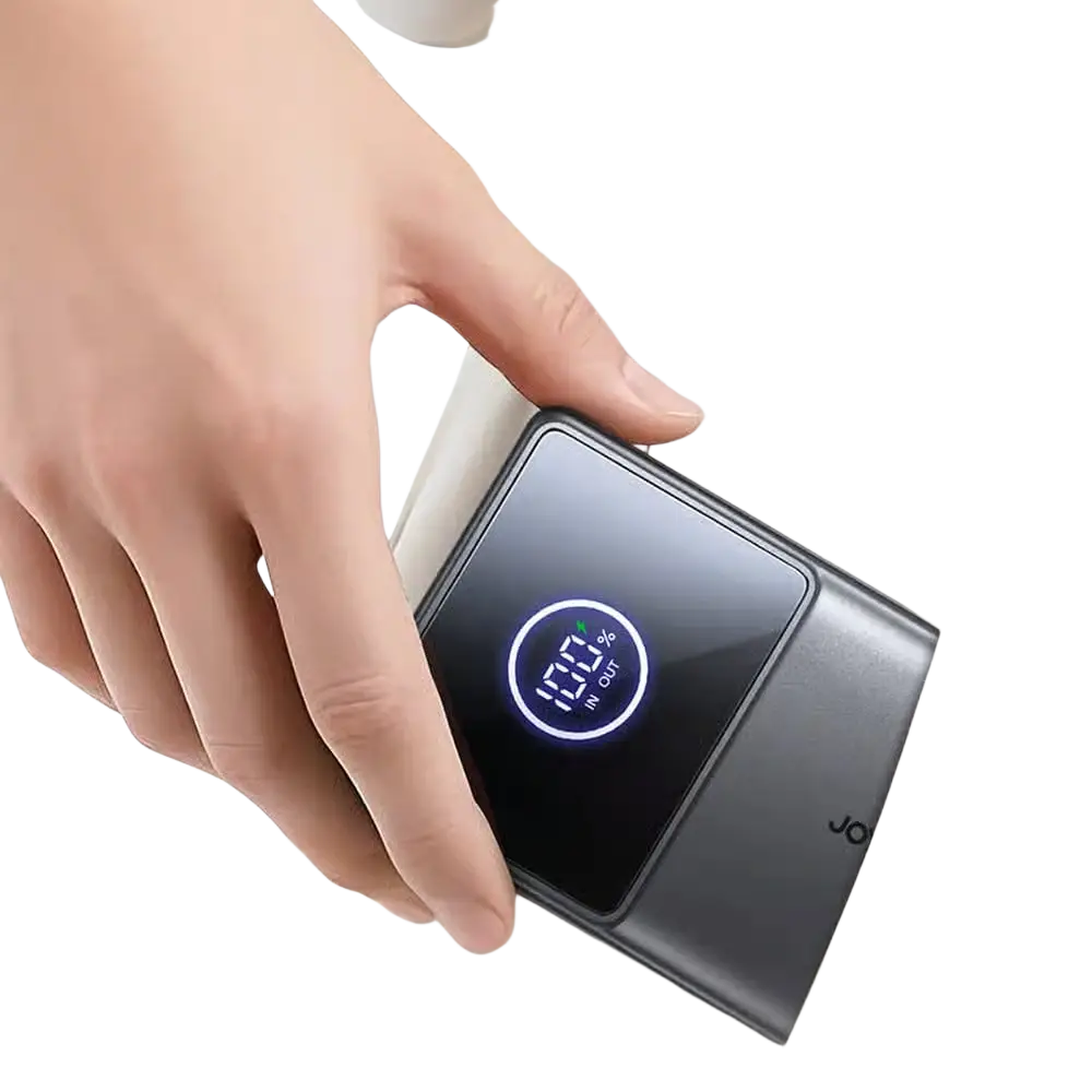 Joyroom Powerbank 10.000 mAh met Oprolbare USB-C Kabel – Zwart