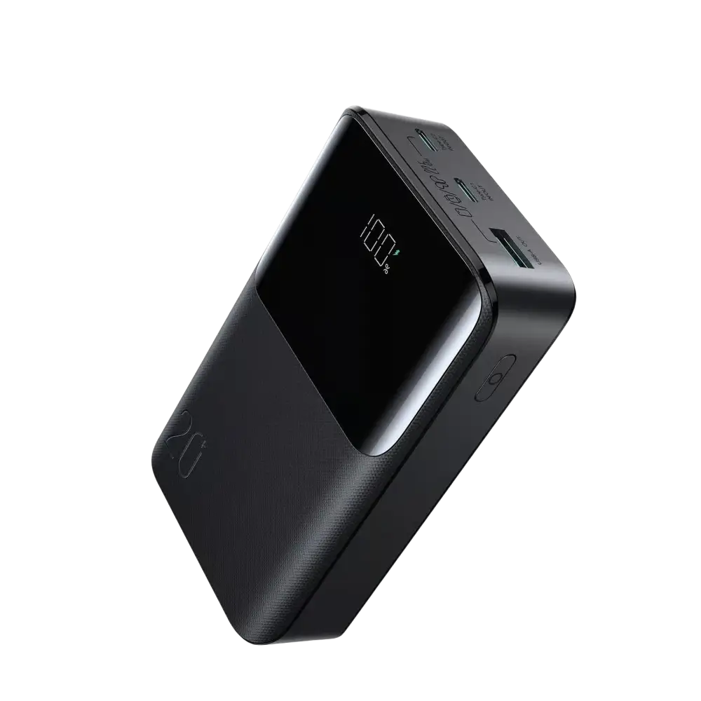 Joyroom Powerbank 20.000 mAh 22,5W met display en 3 poorten – Zwart