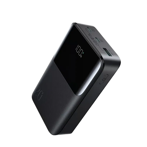 Joyroom Powerbank 20.000 mAh 22,5W met display en 3 poorten – Zwart