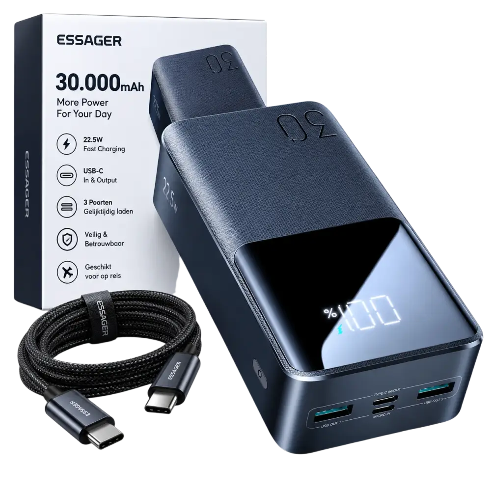 Joyroom Star Series Powerbank 30.000 mAh 22,5W – Zwart