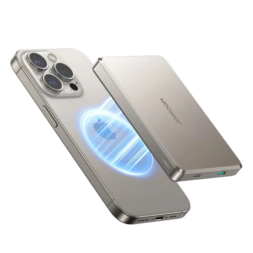 Joyroom Ultra-Slim Magnetische Powerbank 10.000 mAh 20W – Natural Titanium
