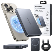 Joyroom Ultradunne Magnetische Powerbank 10.000 mAh – Grijs