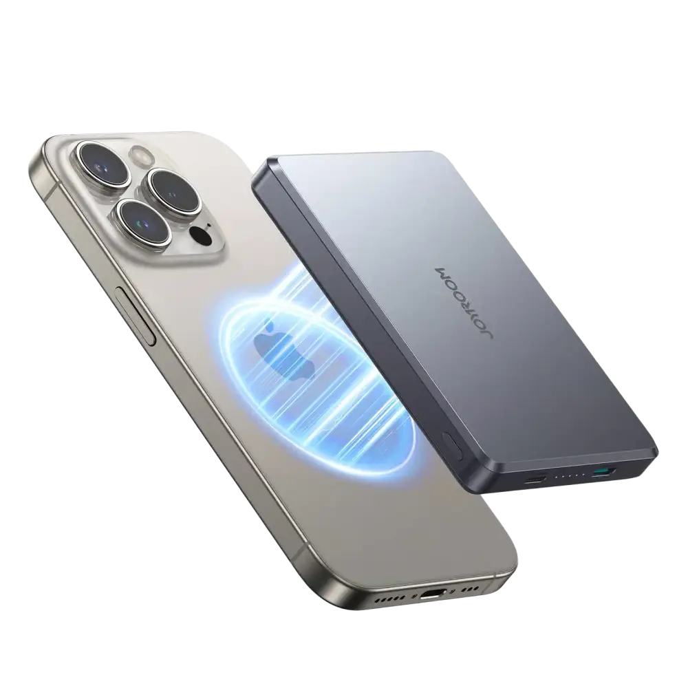 Joyroom Ultradunne Magnetische Powerbank 10.000 mAh – Grijs