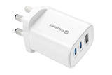 Krachtige Snellader voor Onderweg: Swissten Edge GaN Travel Charger 65W met UK Stekker