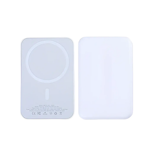 Batterie externe magnétique 10 000 mAh 15W pour iPhone 12 à 17 – Blanc