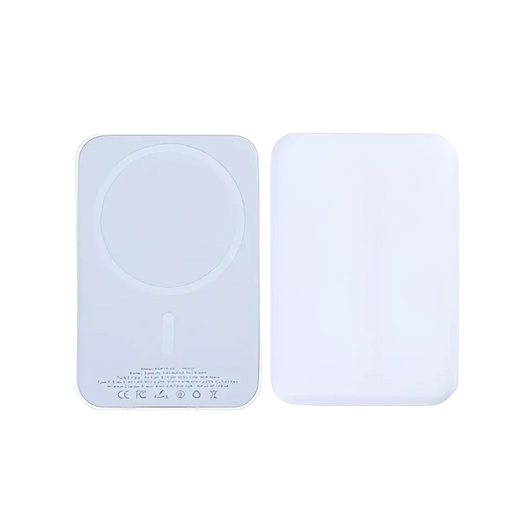 Batterie externe magnétique 5 000 mAh 15 W pour iPhone 12 à 17 – Blanc