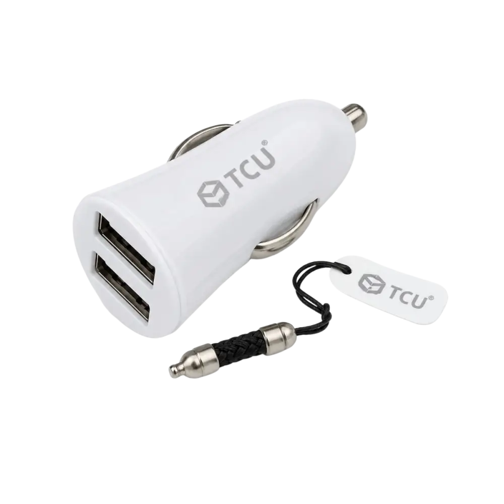 Mini Autolader 1x USB-A - Wit voor Eenvoudig en Veilig Opladen Onderweg - Auto oplader
