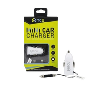 Mini Autolader 1x USB-A - Wit voor Eenvoudig en Veilig Opladen Onderweg - Auto oplader