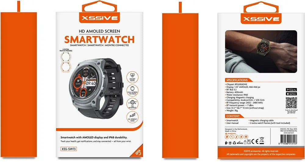 Xssive Smart Watch XSS-SW13 - Zwart