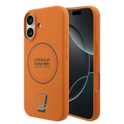 Red Bull Silicone Ring MagSafe Hoesje – iPhone 17 Oranje - Back cover met vingerring